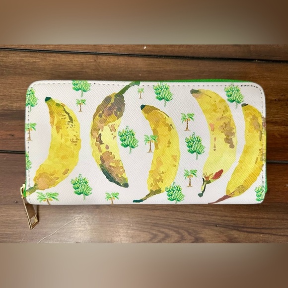 Brightly Colored Banana Print Wallet - Picture 7 of 7